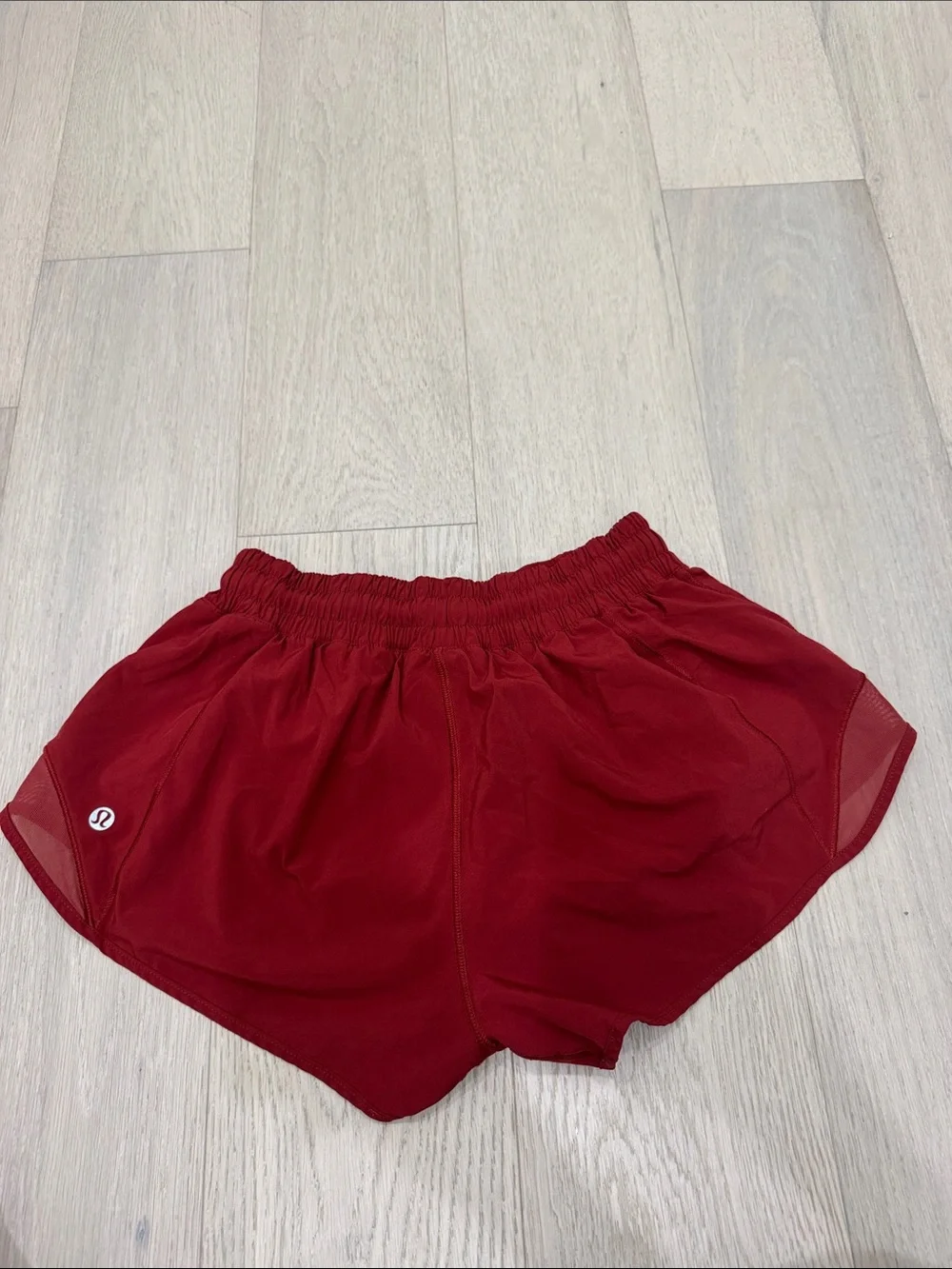 Lululemon dark Red hotty hot shorts